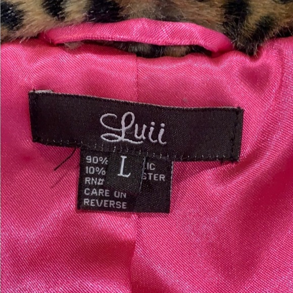 Luii Leopard Faux Fur Jacket size Large - Picture 11 of 17
